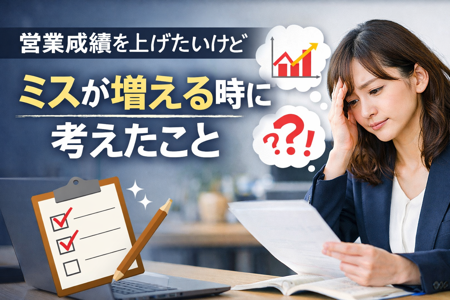 営業成績を上げたいけど、ミスが増える時に考えたこと」